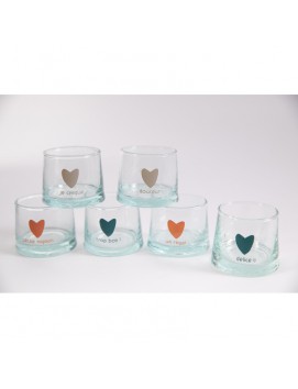 Lot de 6 verres Beldi - Coeur